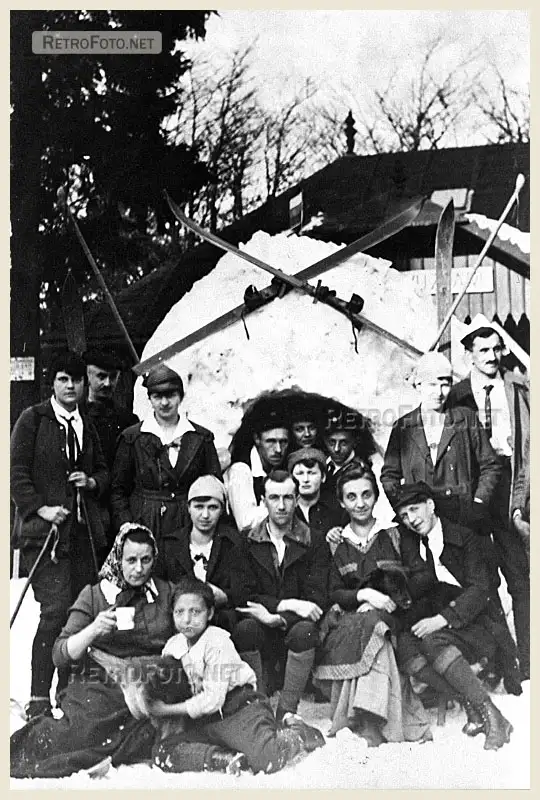 Lyžaři na Čerchově